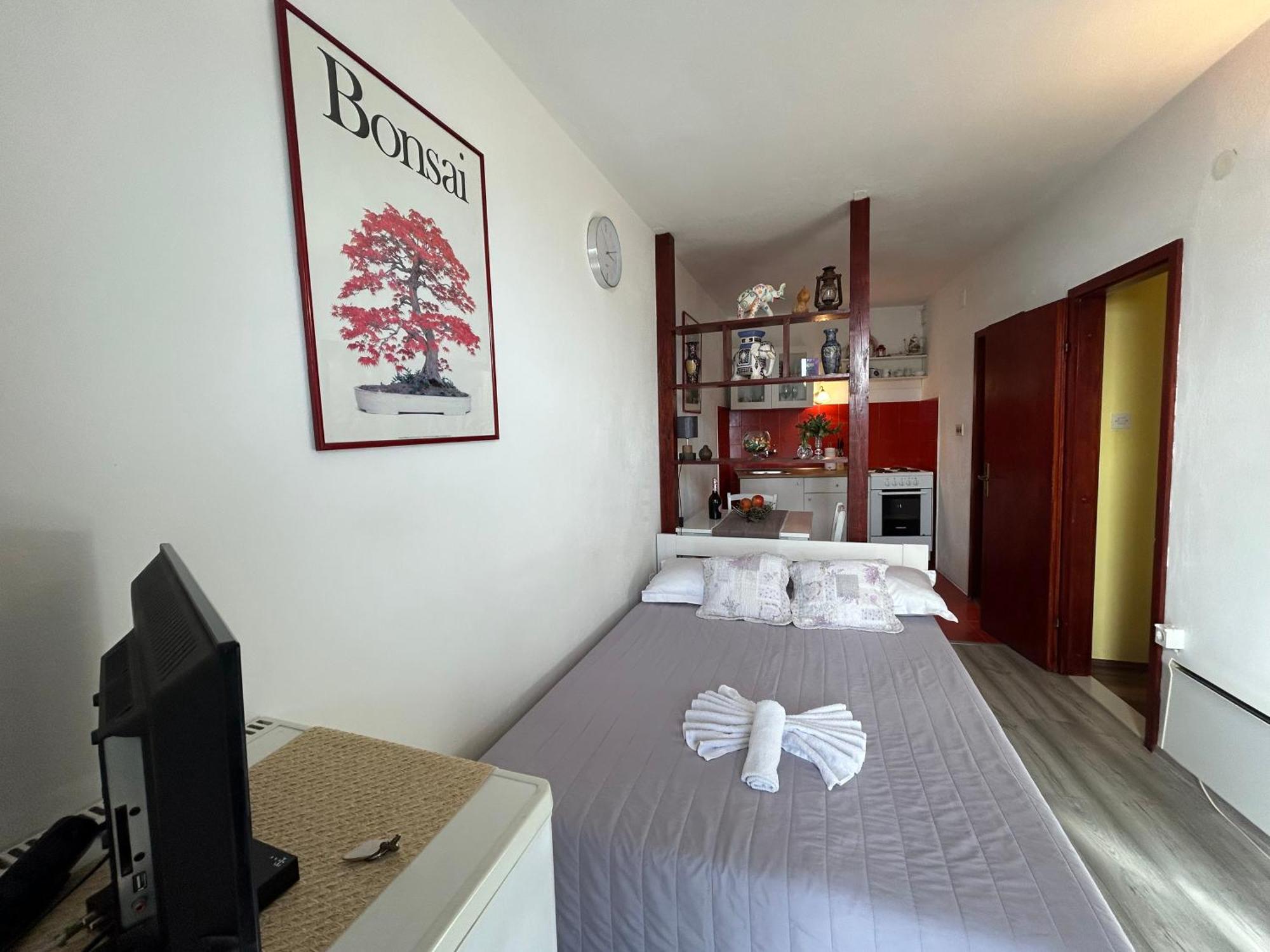 Seafront Studio Apartment+Balcony Podgora Esterno foto